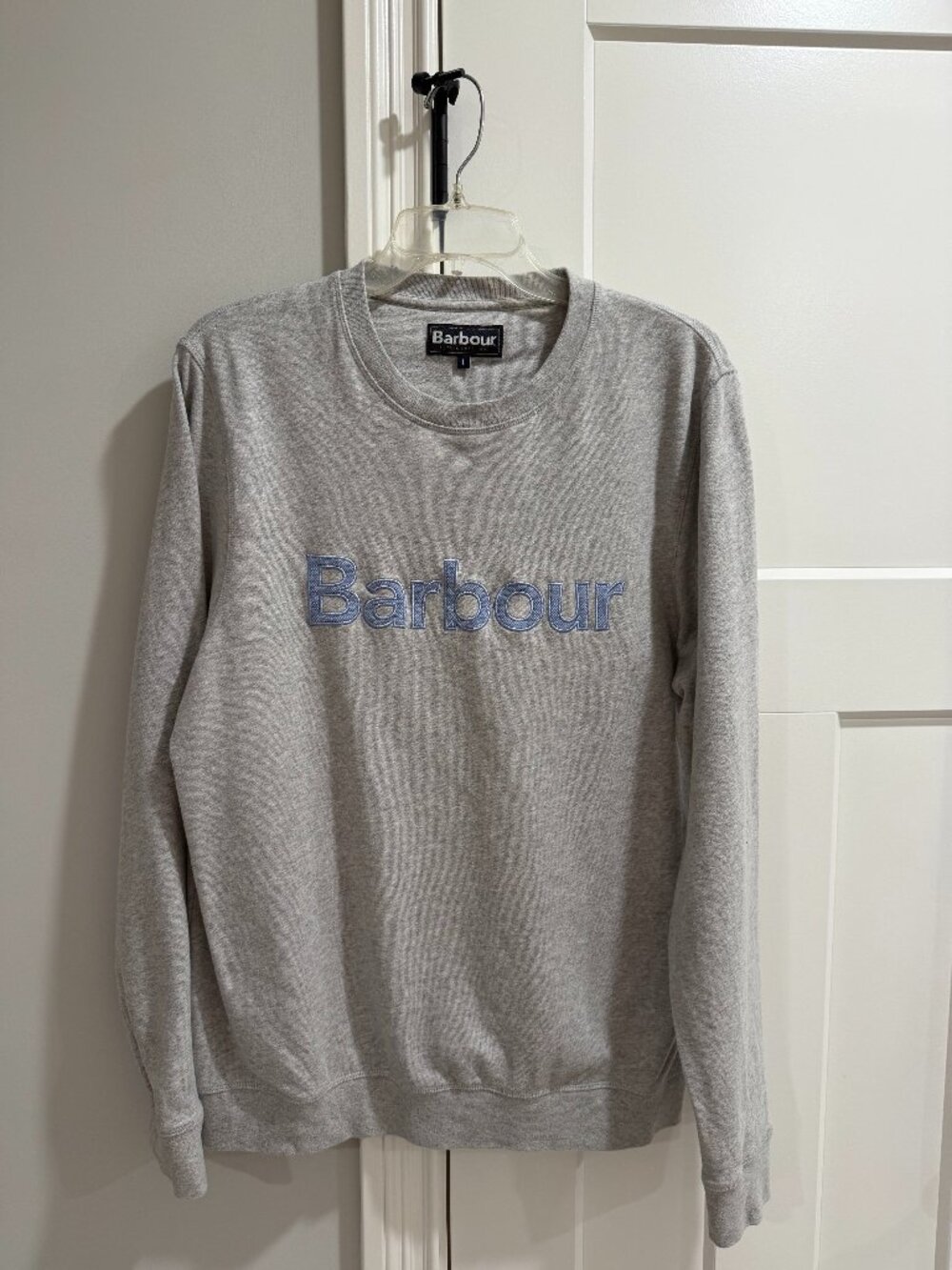 Barbour Gray Embroidered Logo Sweatshirt